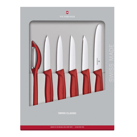 Victorinox Swiss Classic 6 Pc Paring Knife Set Red