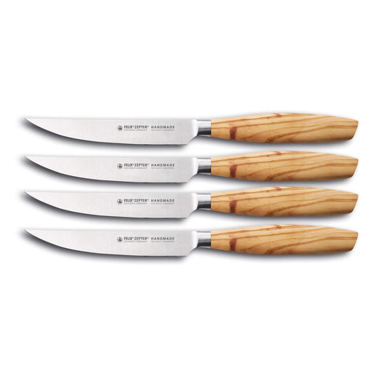 FELIX Size S Olive 4 Pc Steak Knife Set