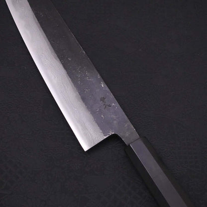 Musashi Blue Steel #2 Damascus Buffalo Kiristuke Knife 21cm