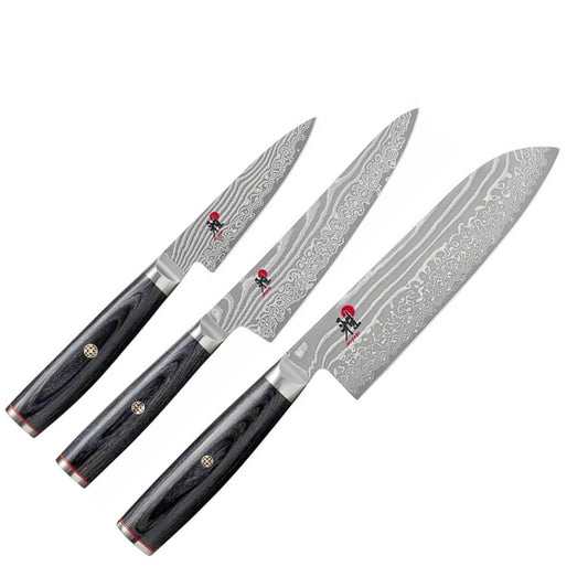 Miyabi 5000FCD Santoku Utility Paring Knife 3 Pc Set