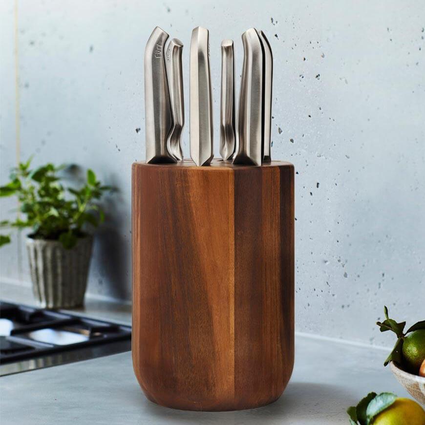 Furi Pro Capsule Knife Block 7 Pc Set