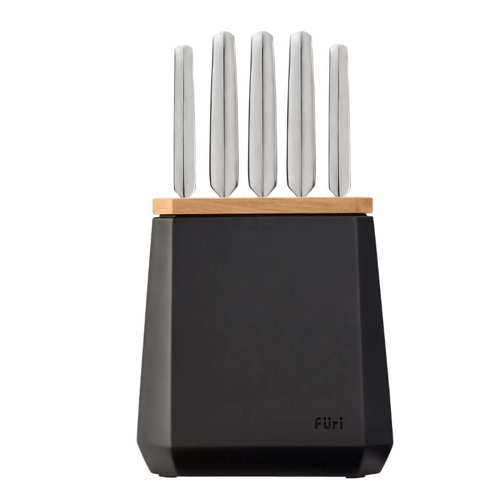 Furi Stone Knife Block Midnight 6 Pc Set